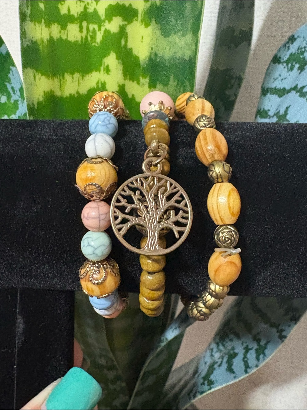 Bohemian Tree of Life Multicolor Beaded Bracelet Set